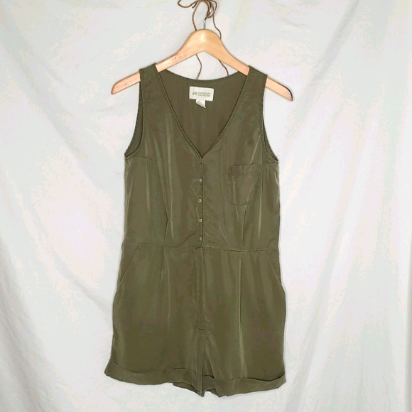 H&M Conscious Collection Army Green Belted Jumpsuit - Picture 2 of 6